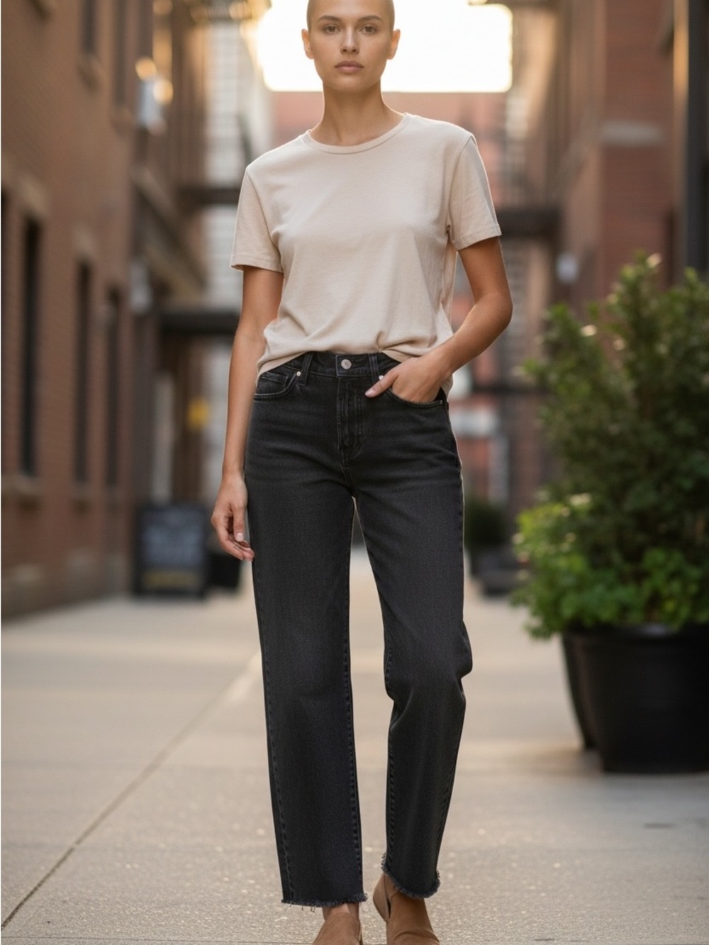 Old Navy Black Straight Leg Jeans
